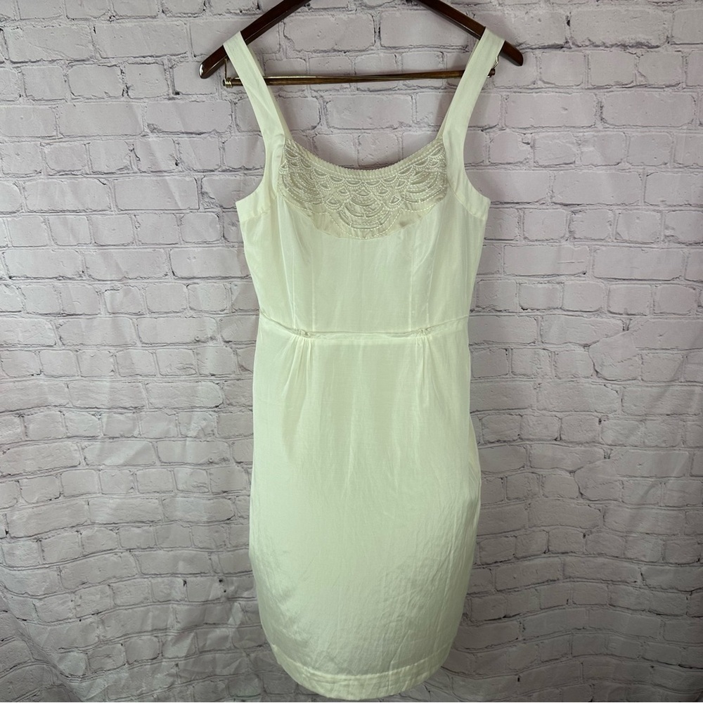 NWT Banana Republic sleeveless sheath dress women 6 lace modern feminine bridal